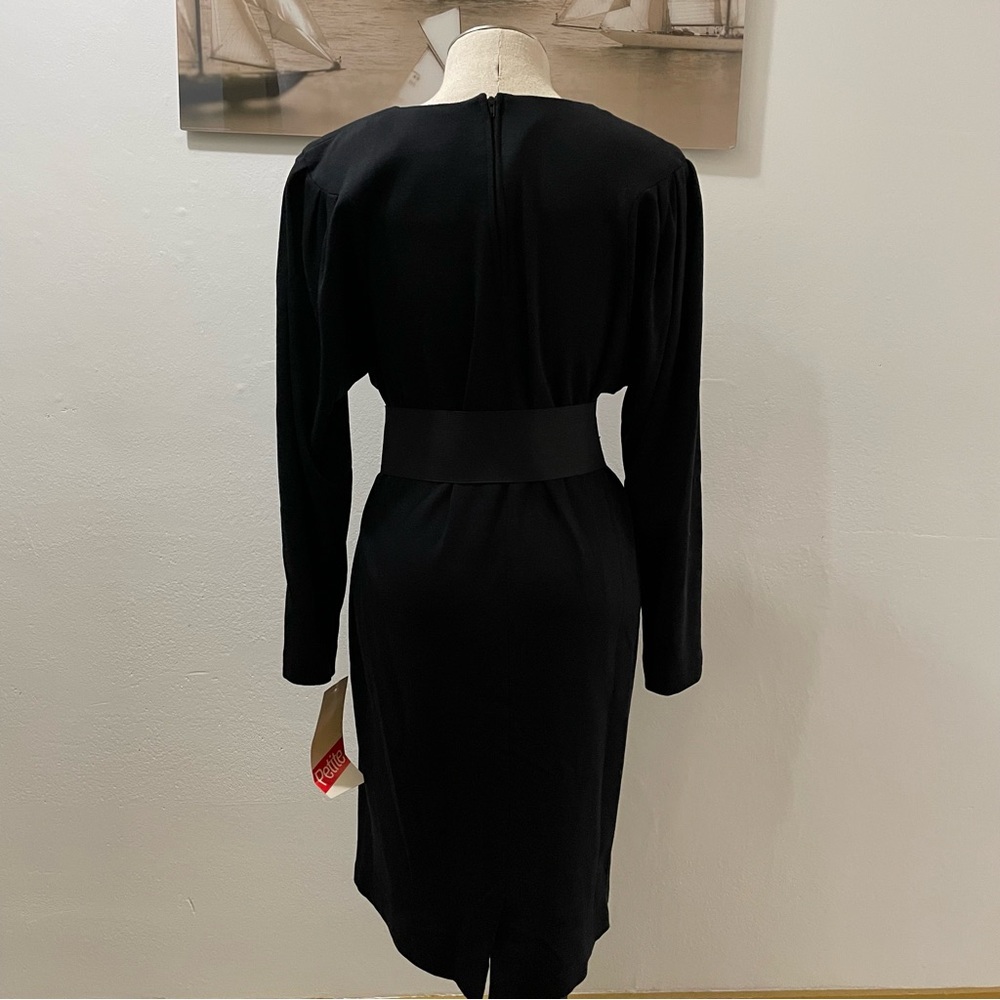Black Knit Bat Wing Puffed Sleeve Dress New Cozy Dress Size: Medium ✨ - Picture 5 of 9